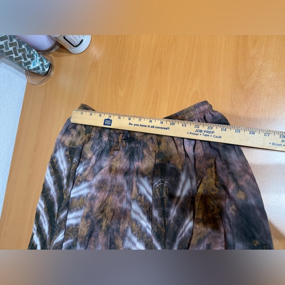 Earthy Tie-Dye Maxi Wide Leg Shirt Pants - Picture 5 of 6